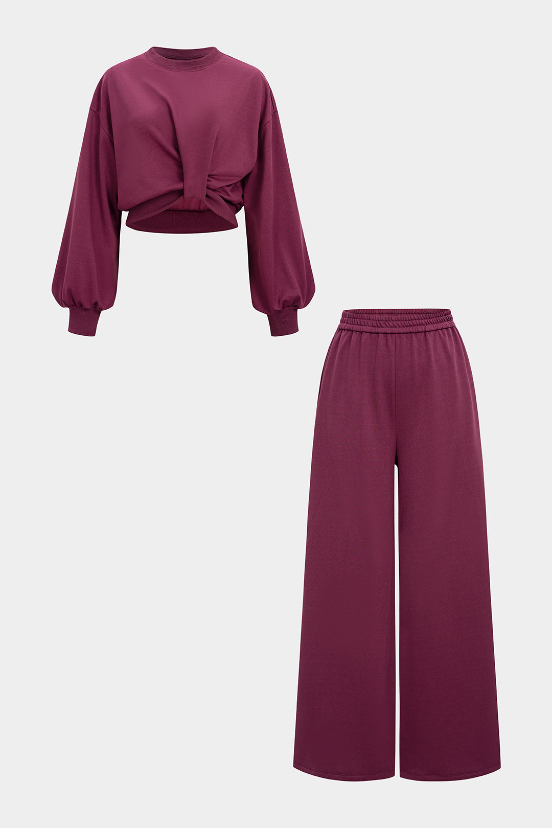 Elske - Effen set met top en broek