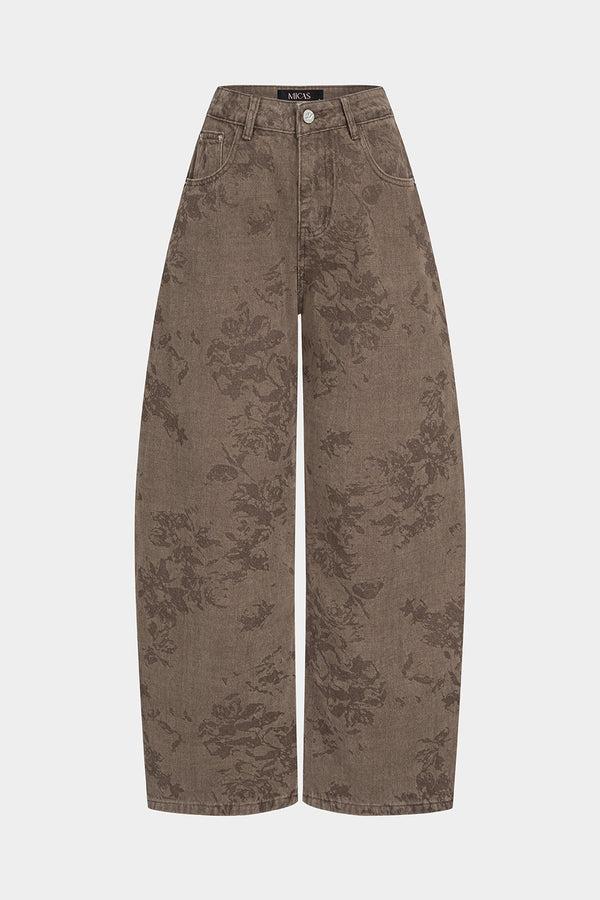 Bloemenprint jeans met zakken