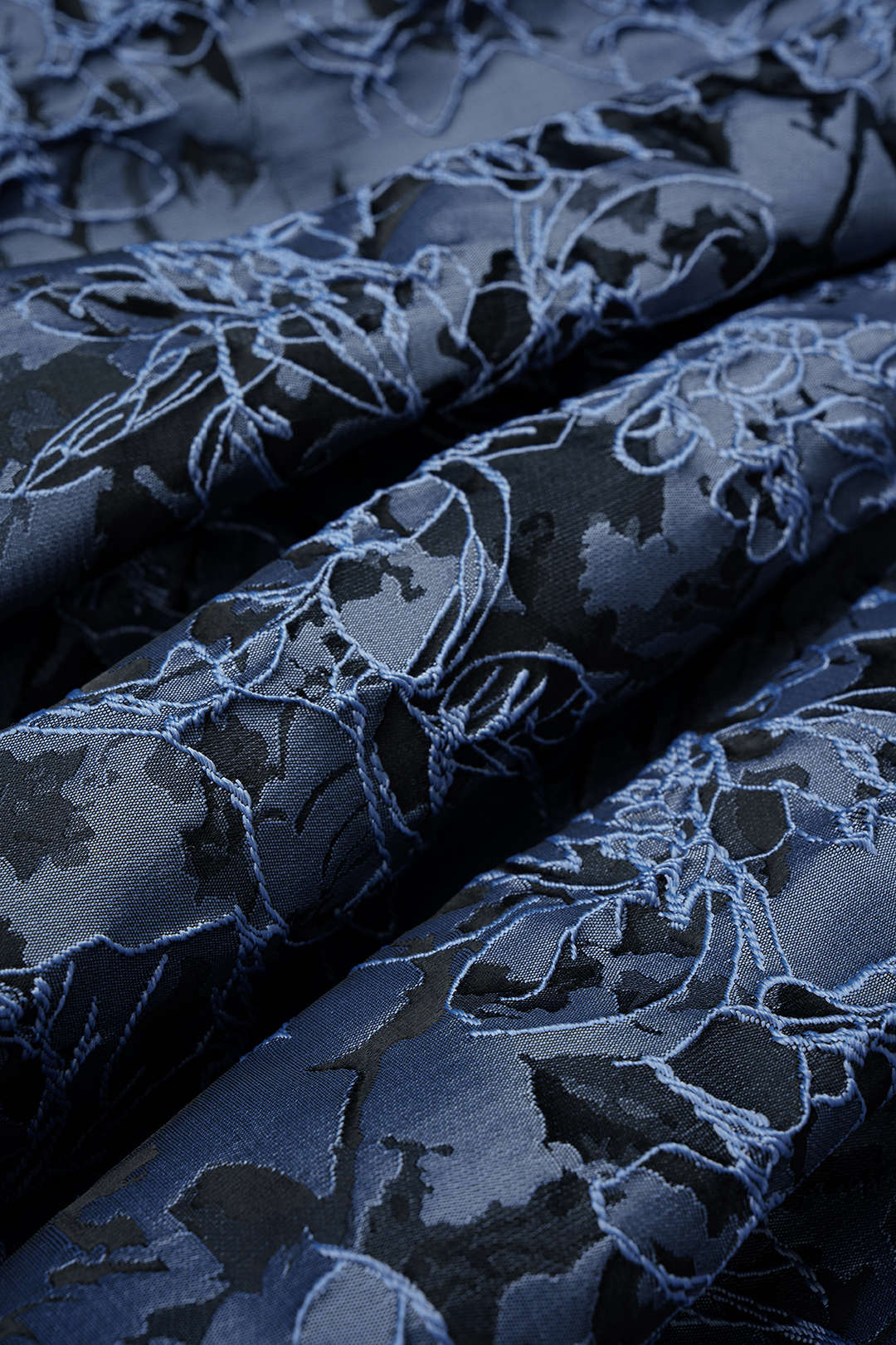 Jacquard mouwloze minijurk met spaghettibandjes en ruches