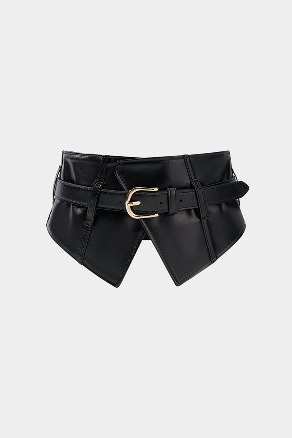 Dana - Leren-look korset