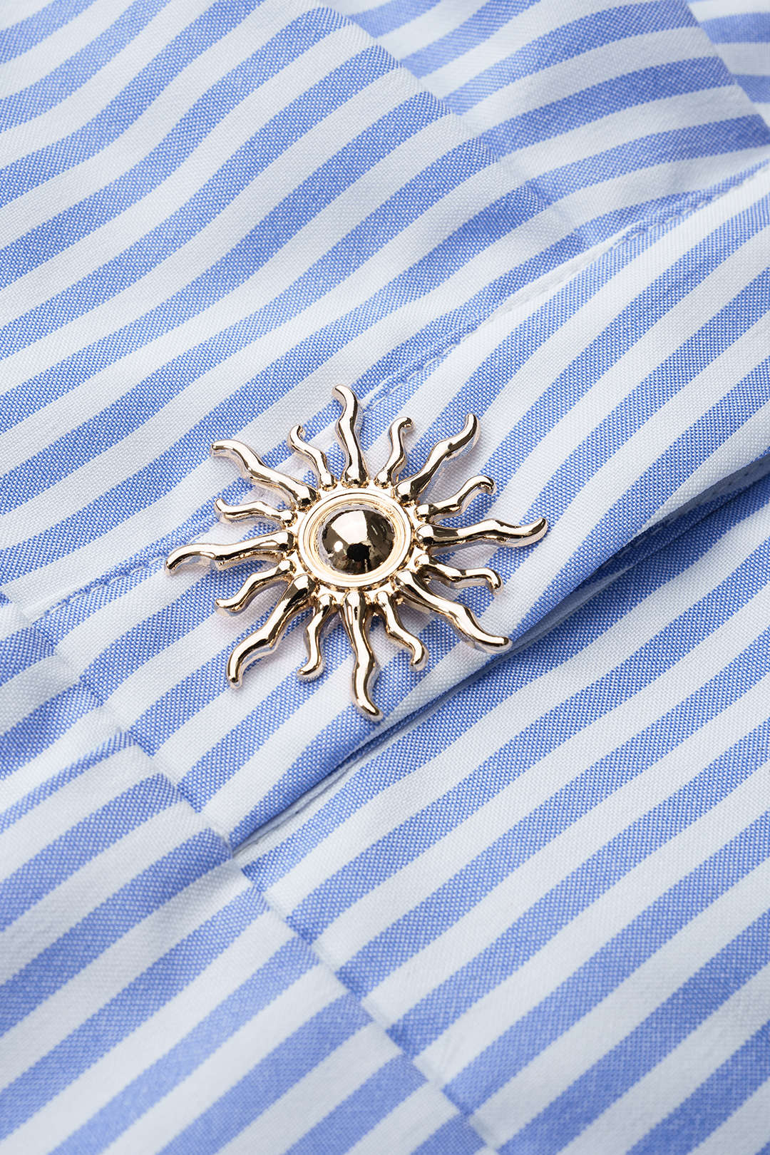 Gestreepte mouwloze playsuit met halternek, V-hals en strik