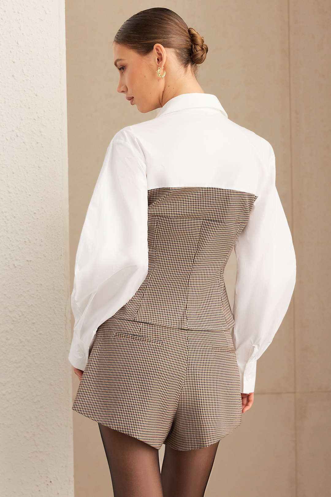 Geruite short met zakken