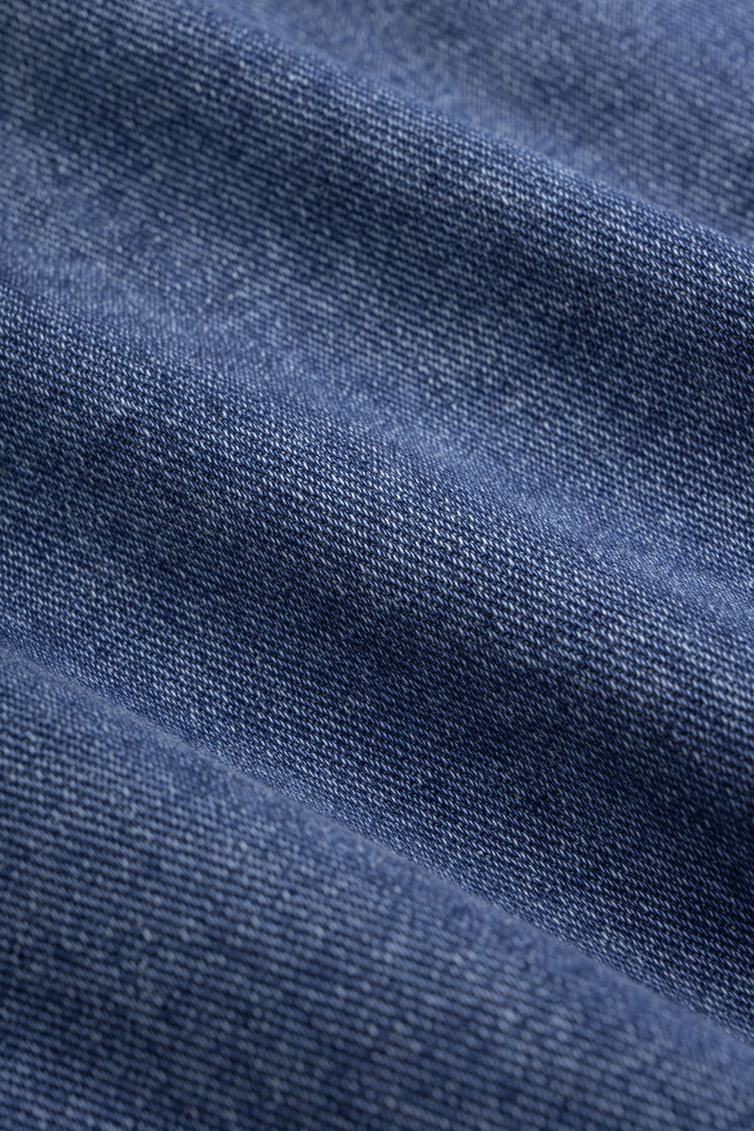 Denim jasje met metalen knopen en striksluiting