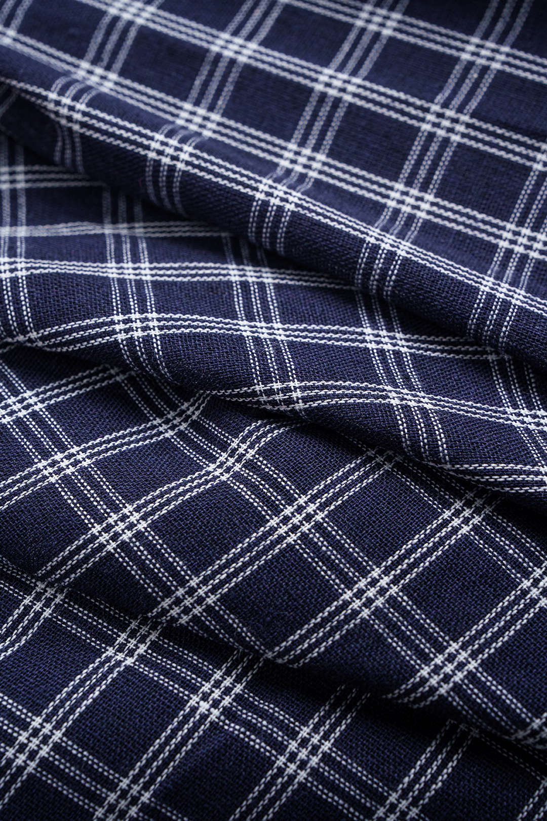 Geruite asymmetrische rok met ruches