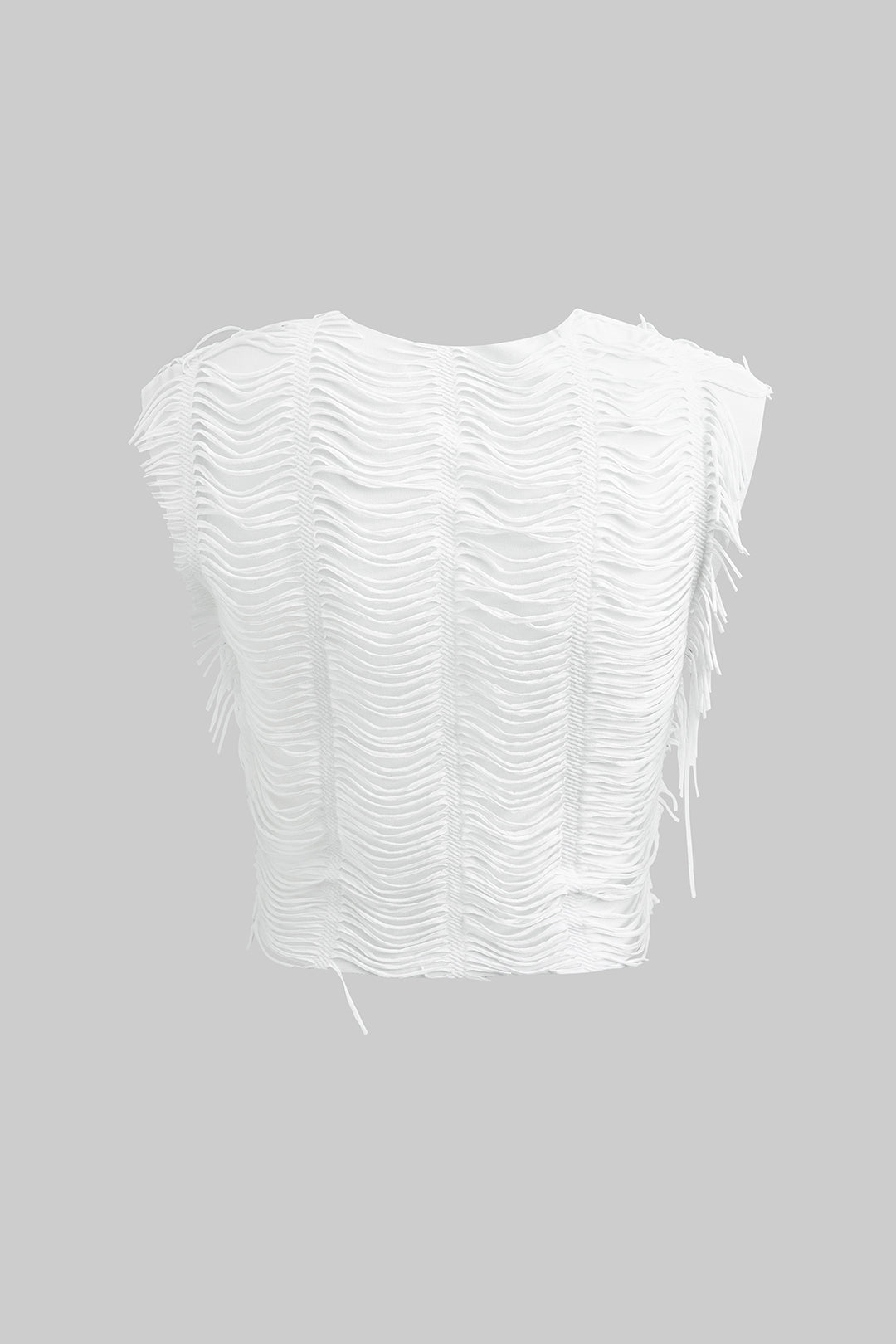 Used-look set met croptop en maxirok