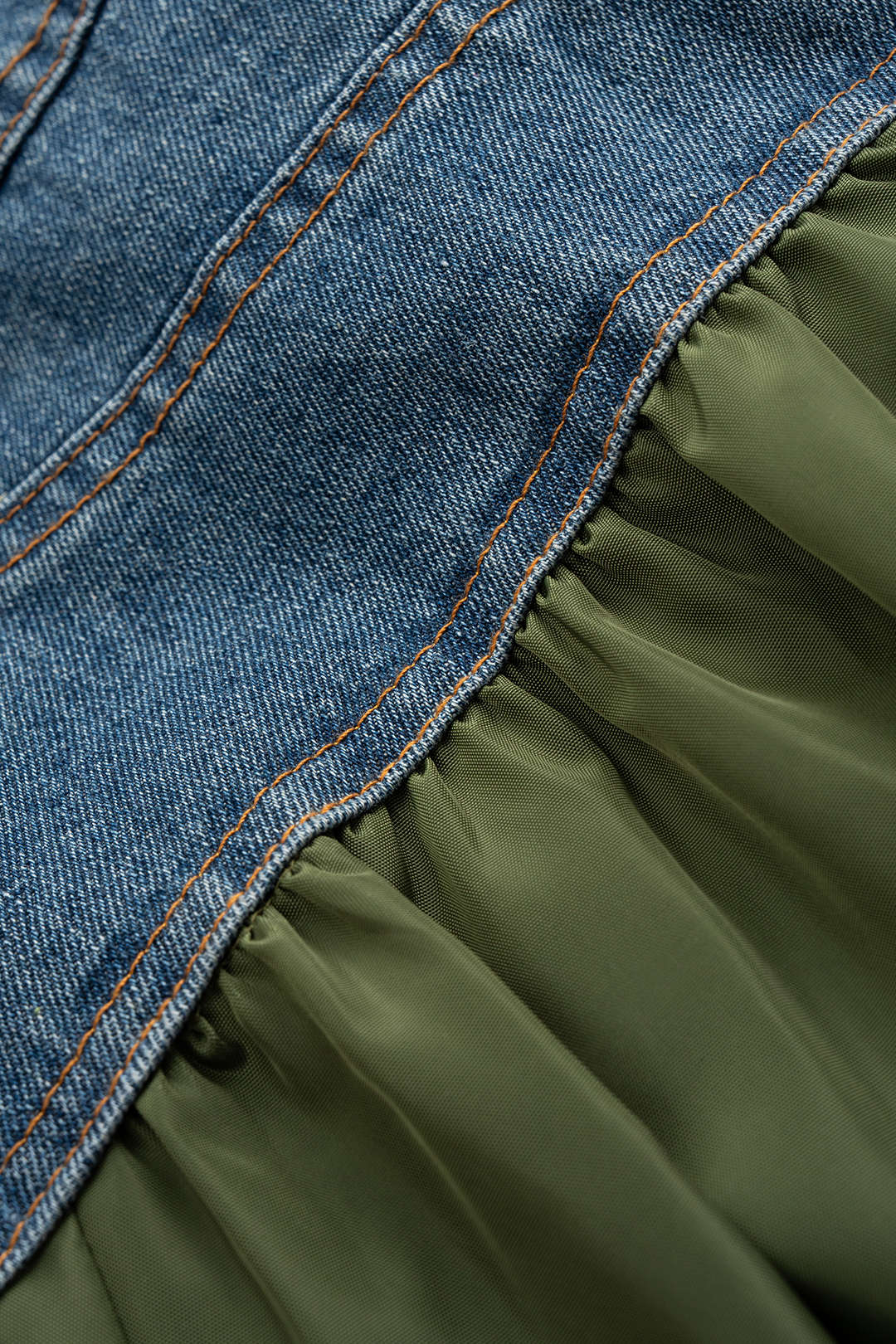 Linde - Denim patchwork jasje met rits