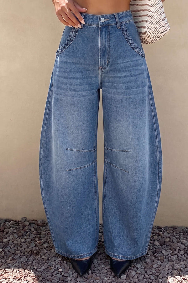 Thea - Jeans met zakken en rits
