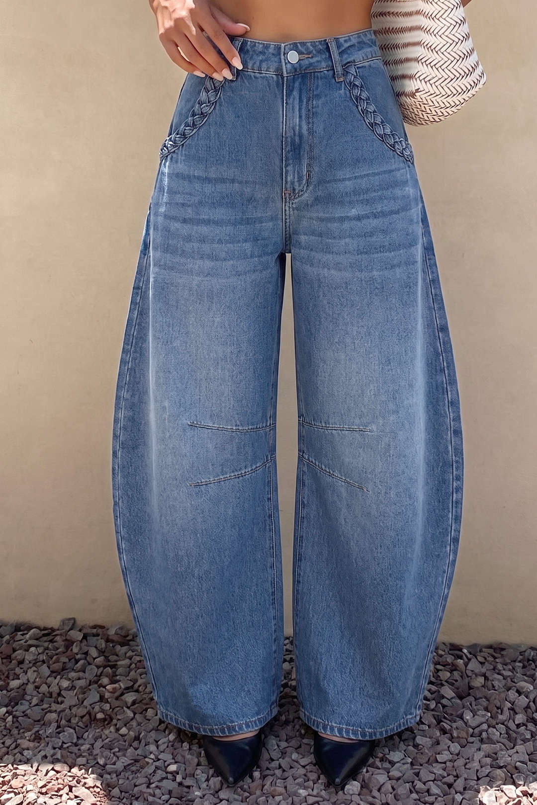 Thea - Jeans met zakken en rits