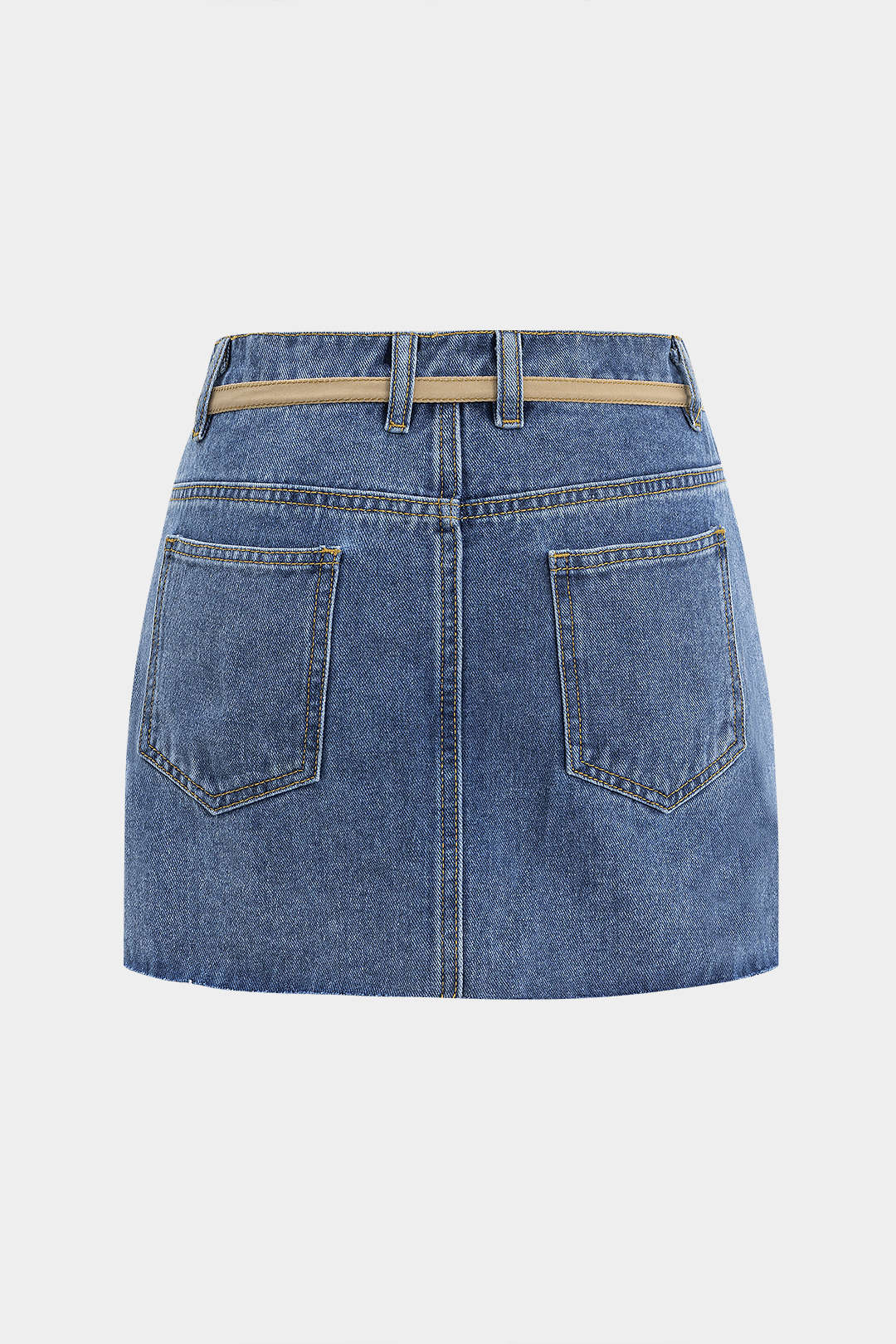 Denim patchwork minirok