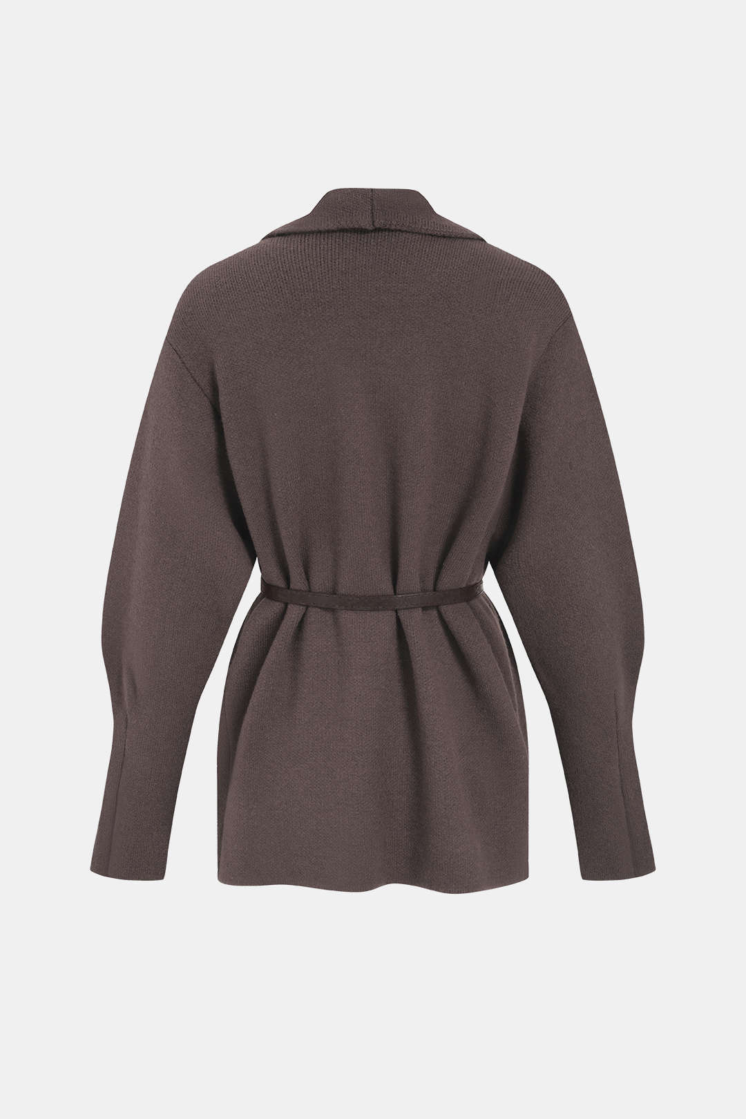 Asymmetrisch vest met revers, riem en knoopjes