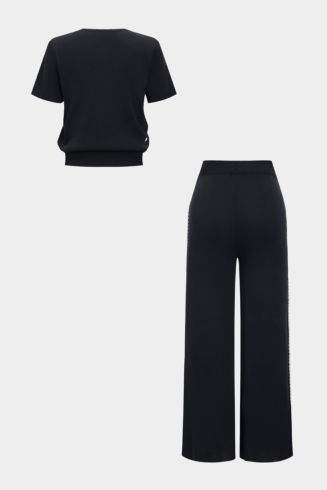 Gebreide set met top en pantalon