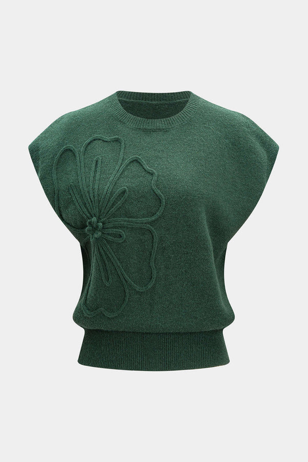 Gebreide tanktop met borduursel