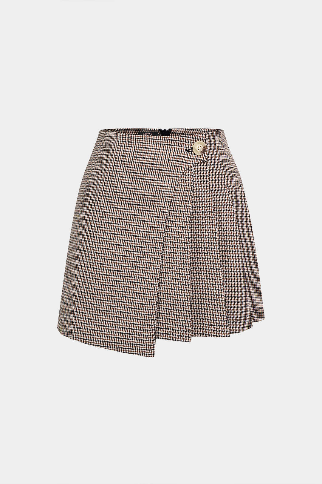 Geruite asymmetrische minirok