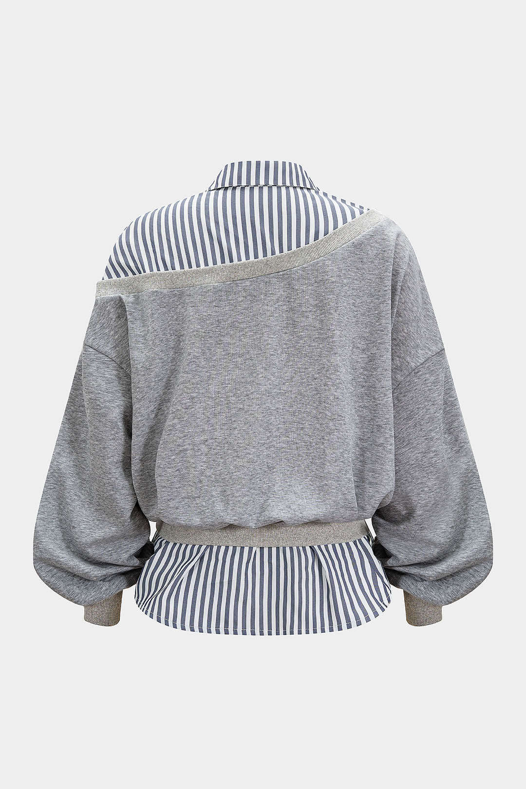 Demi - Patchwork asymmetrische sweater met lange mouwen