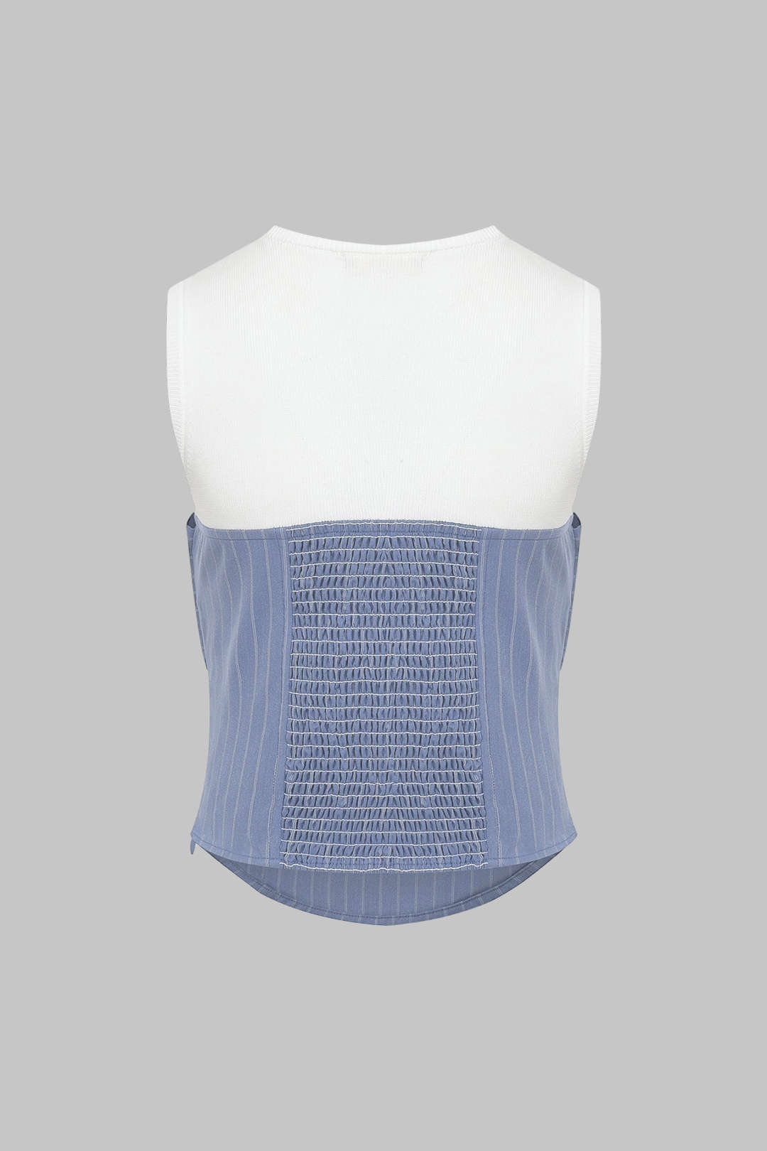 Gestreepte asymmetrische tanktop met knoopdetail