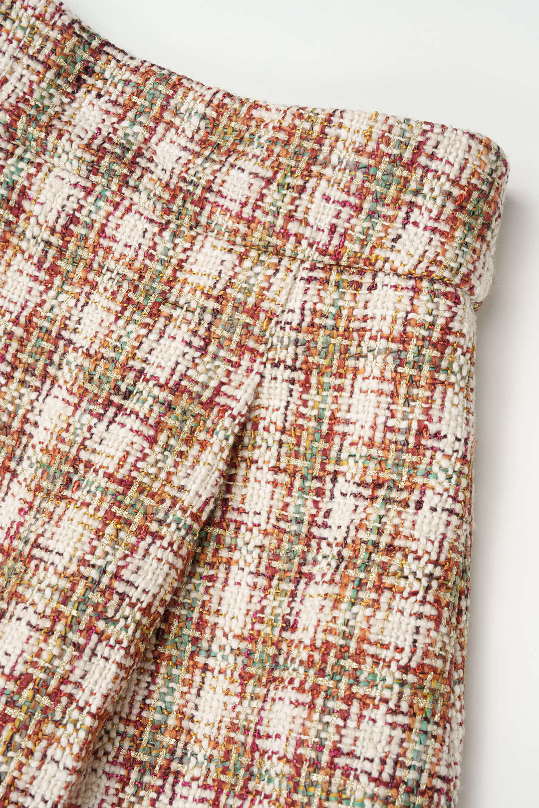 Tweed short met knoopjes