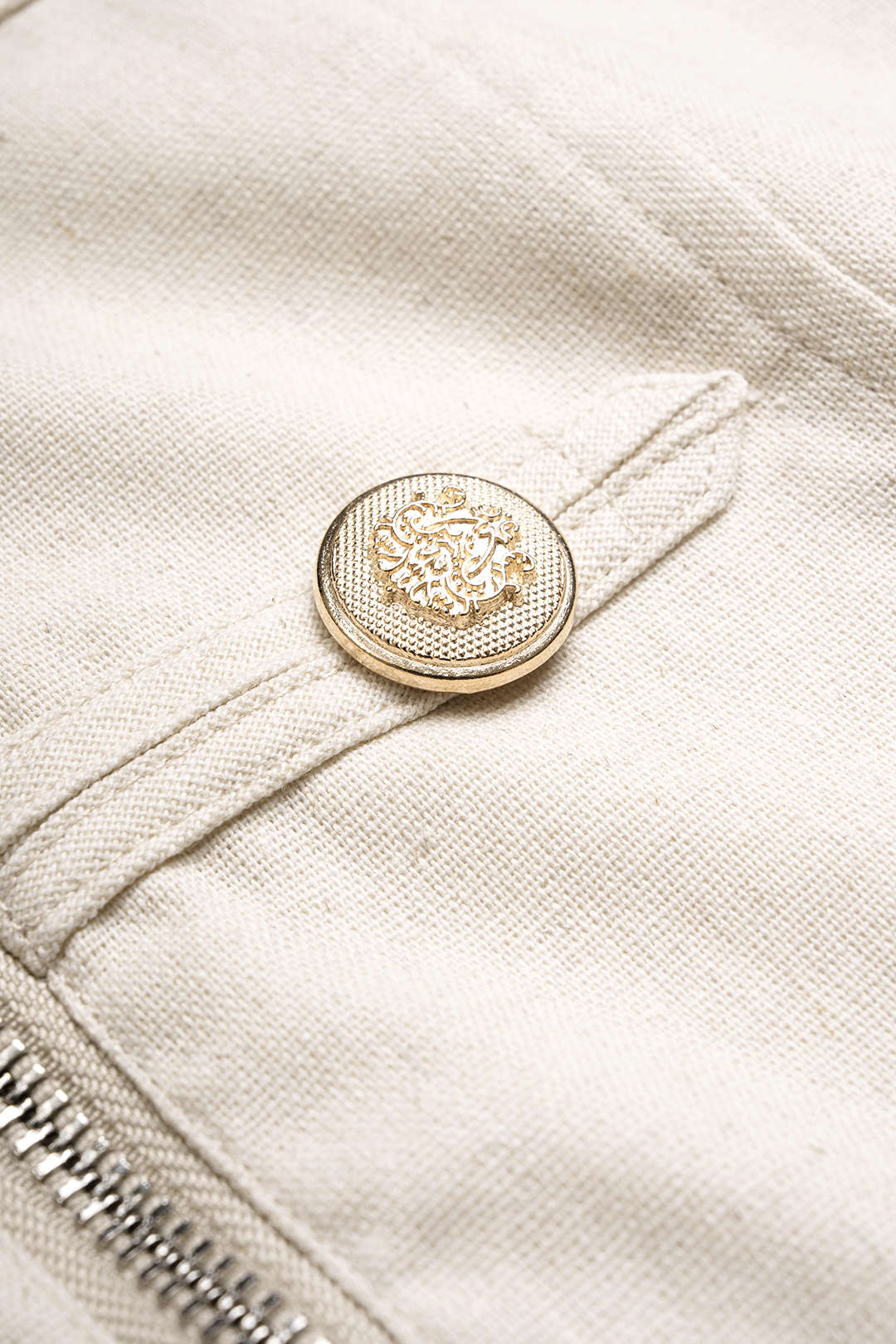 Metallic gilet met knoopjes
