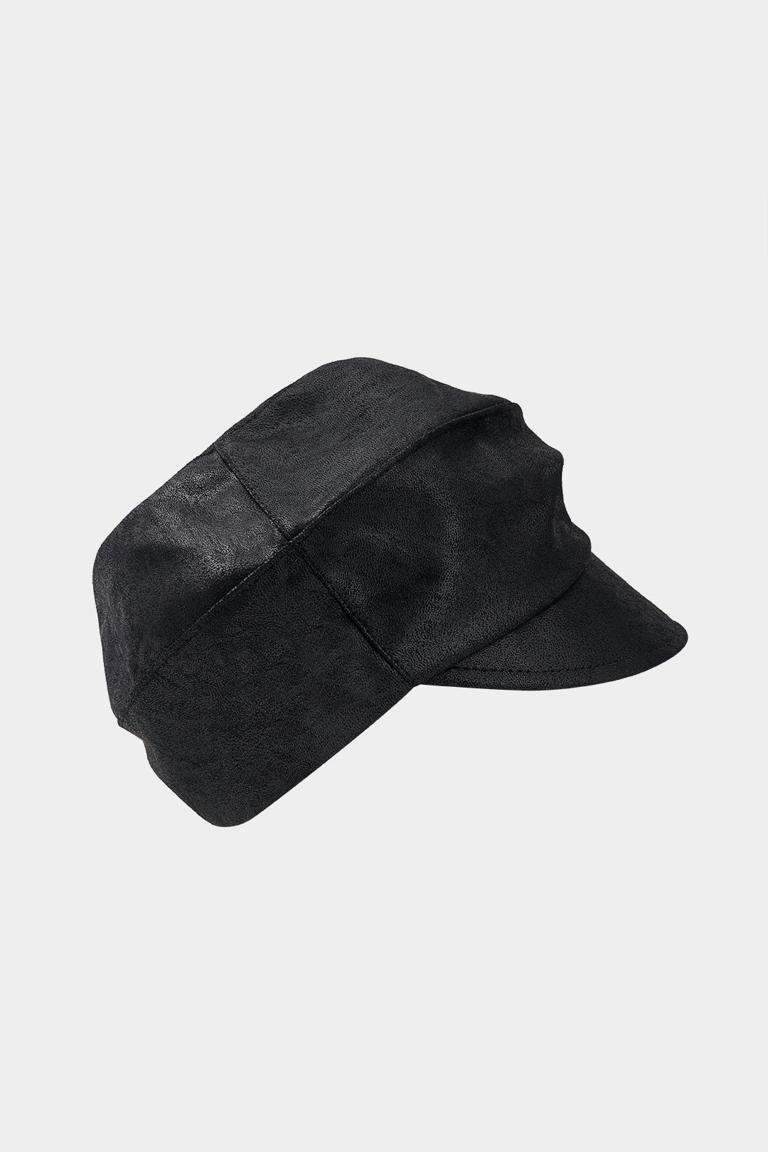 Leren-look baret