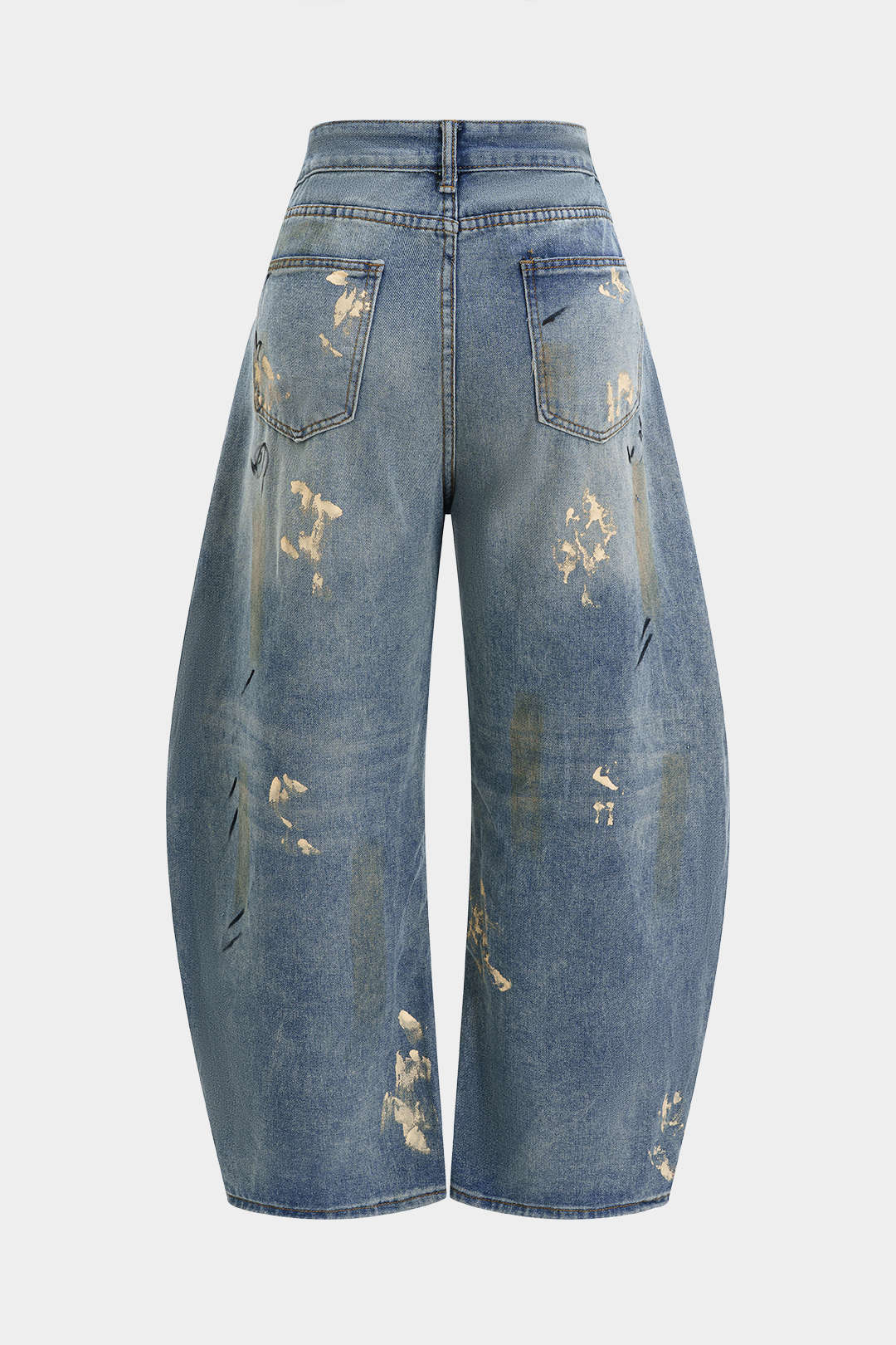 Linde - Verwassen jeans met wijde pijpen en ballonmodel