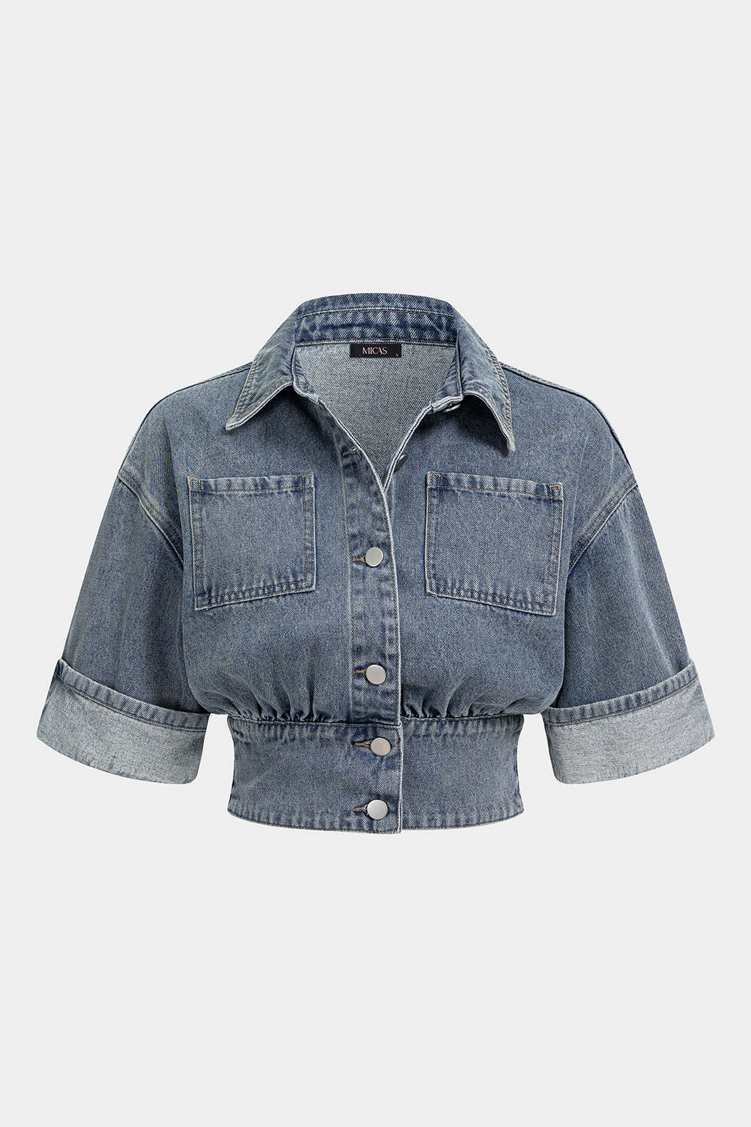 Denim jasje met knoopjes en zakken