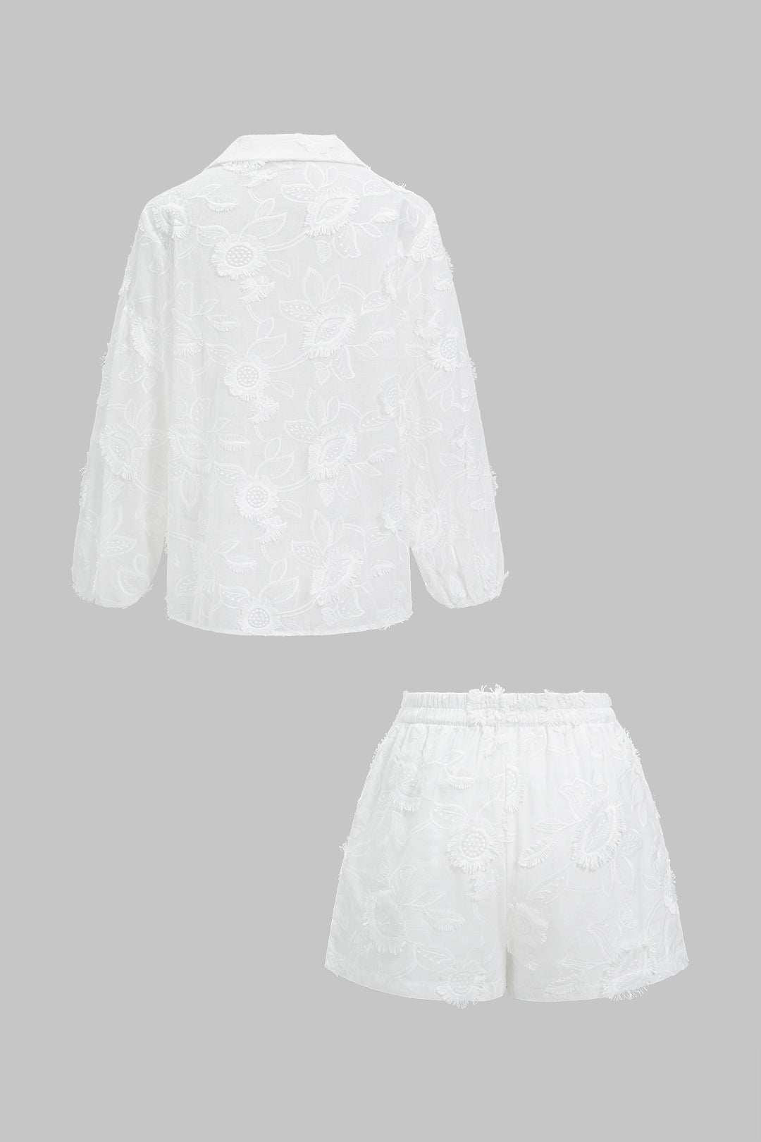 Effen set met blouse en short