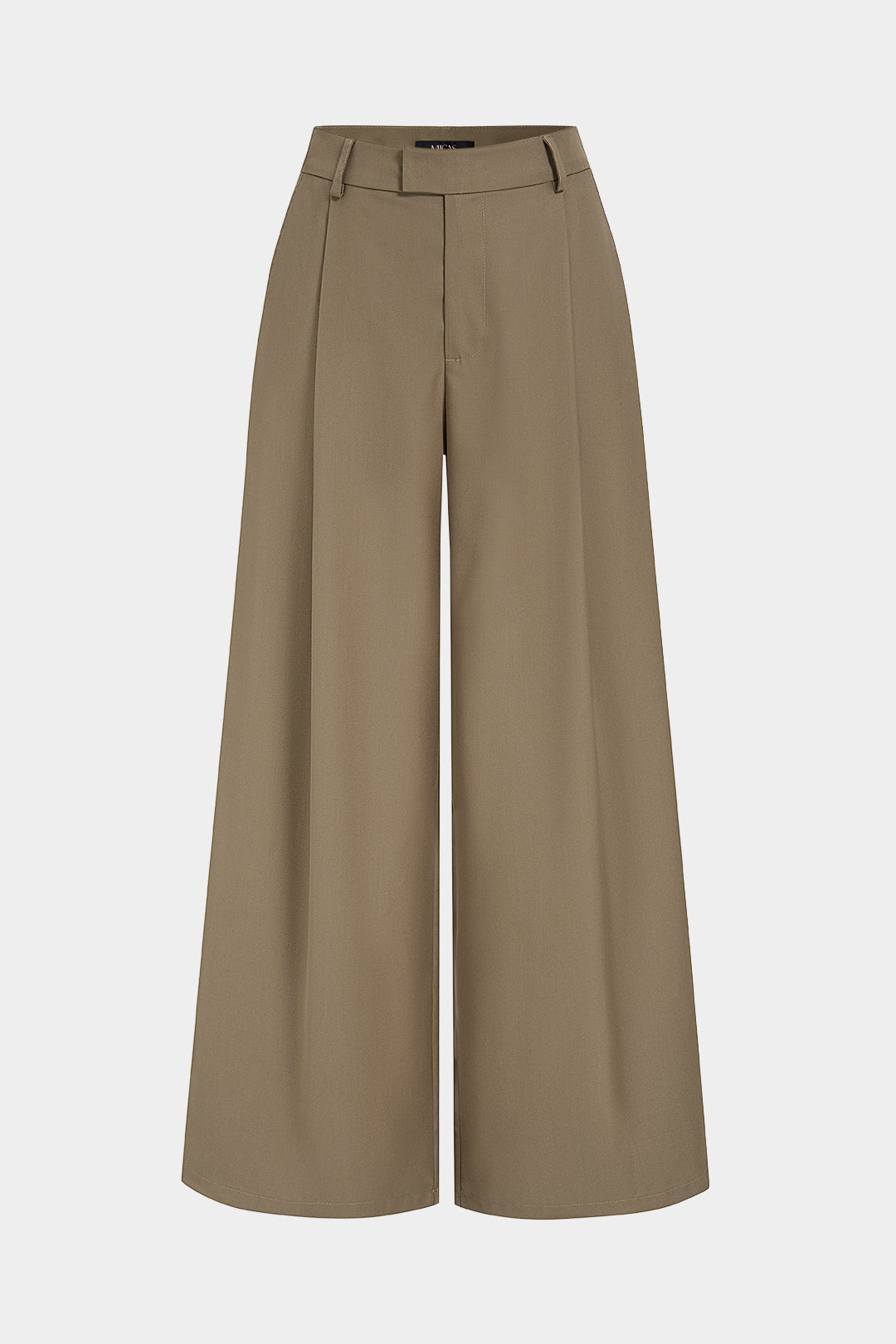 Bella - Effen broek met wijde pijpen