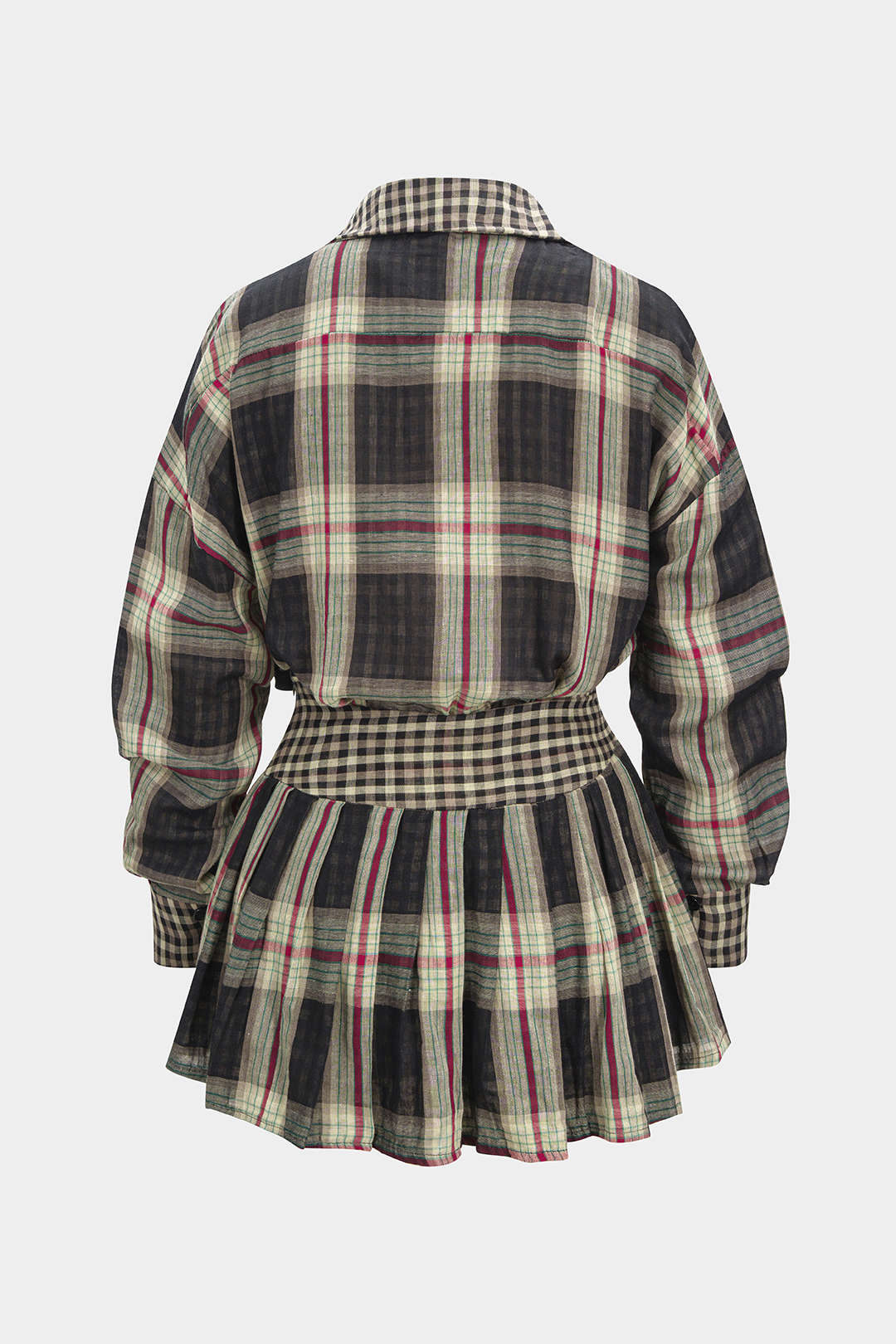 Dana - Geruite set met blouse en minirok
