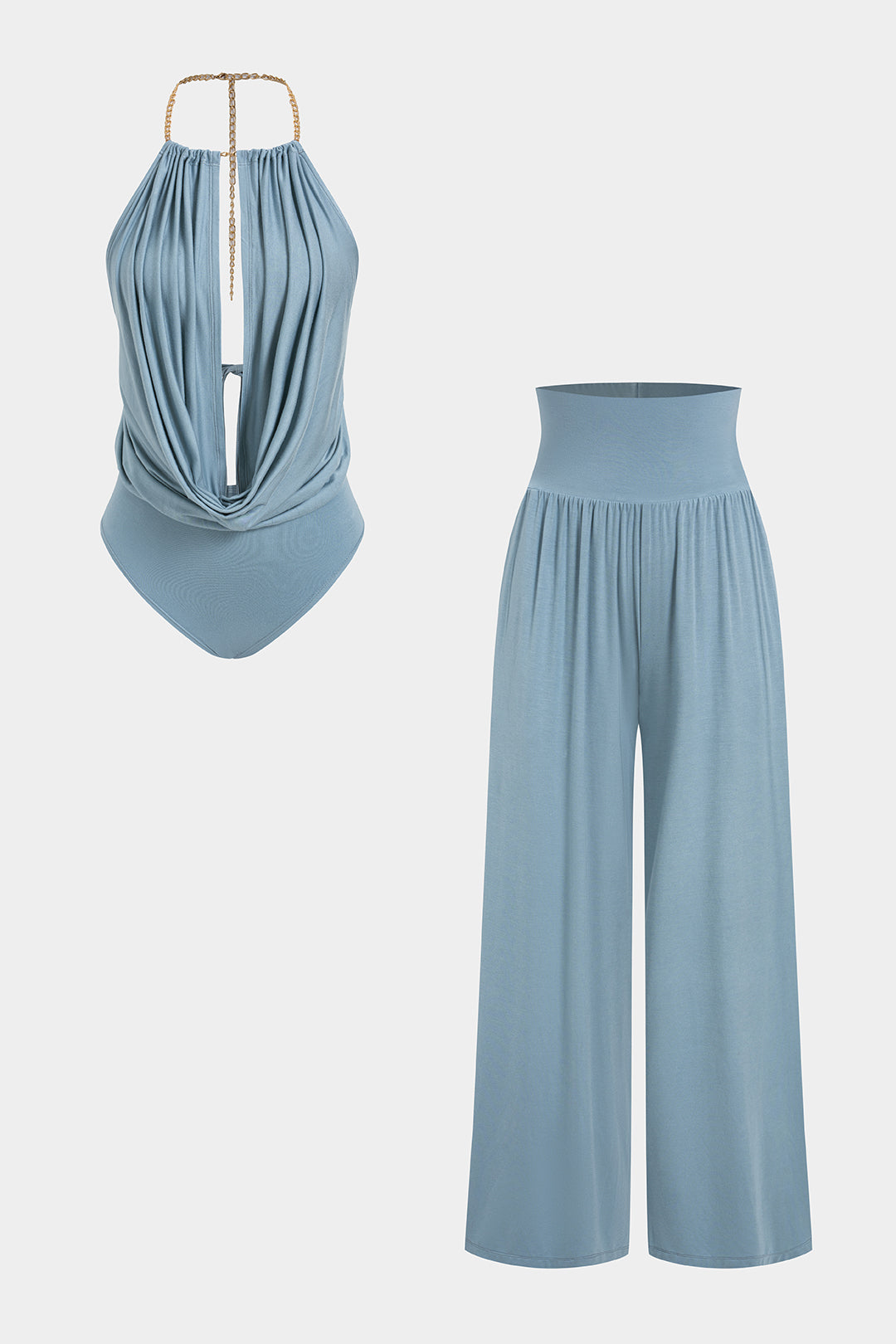 Metallic set met body en broek