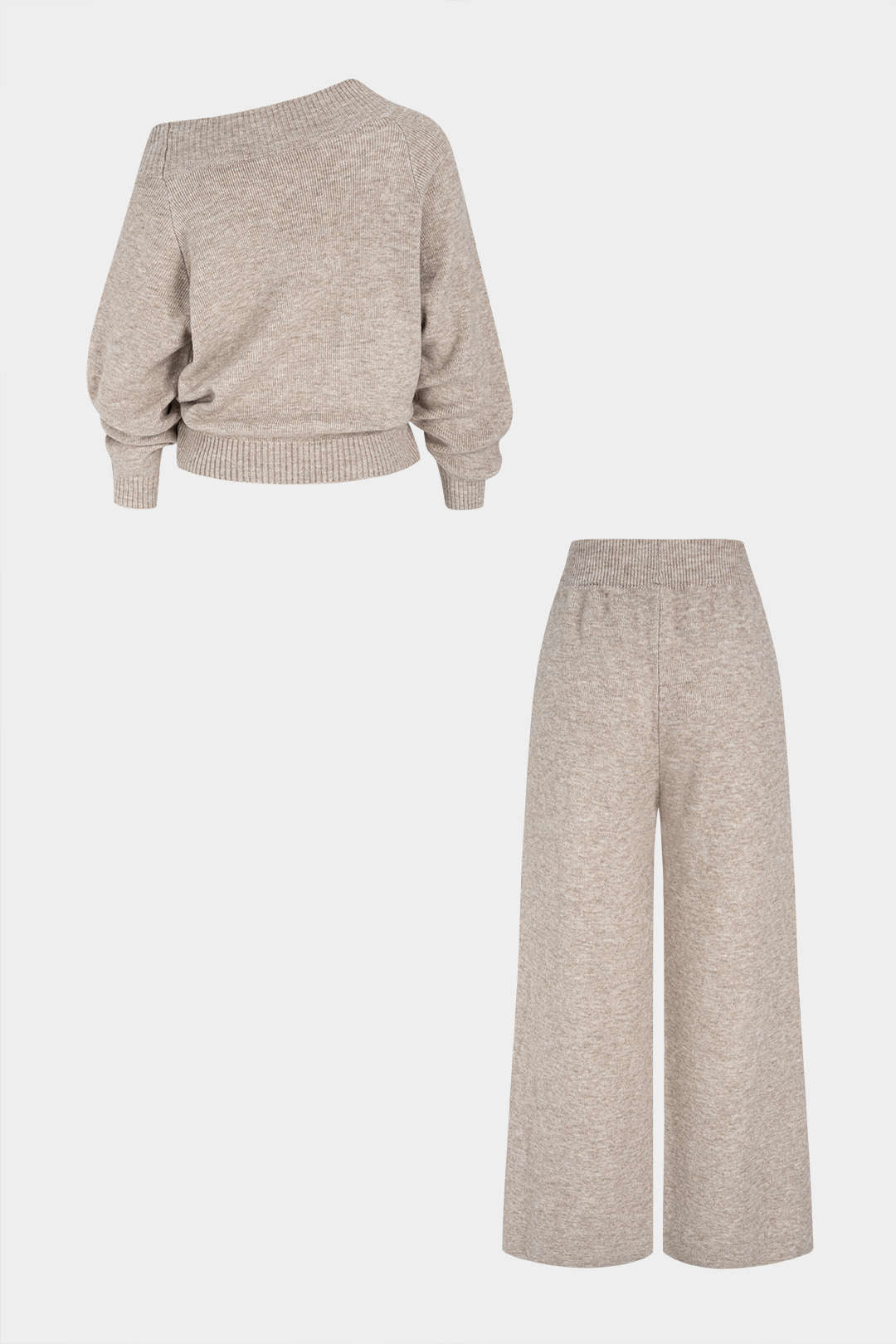 Gebreide set met sweater en broek