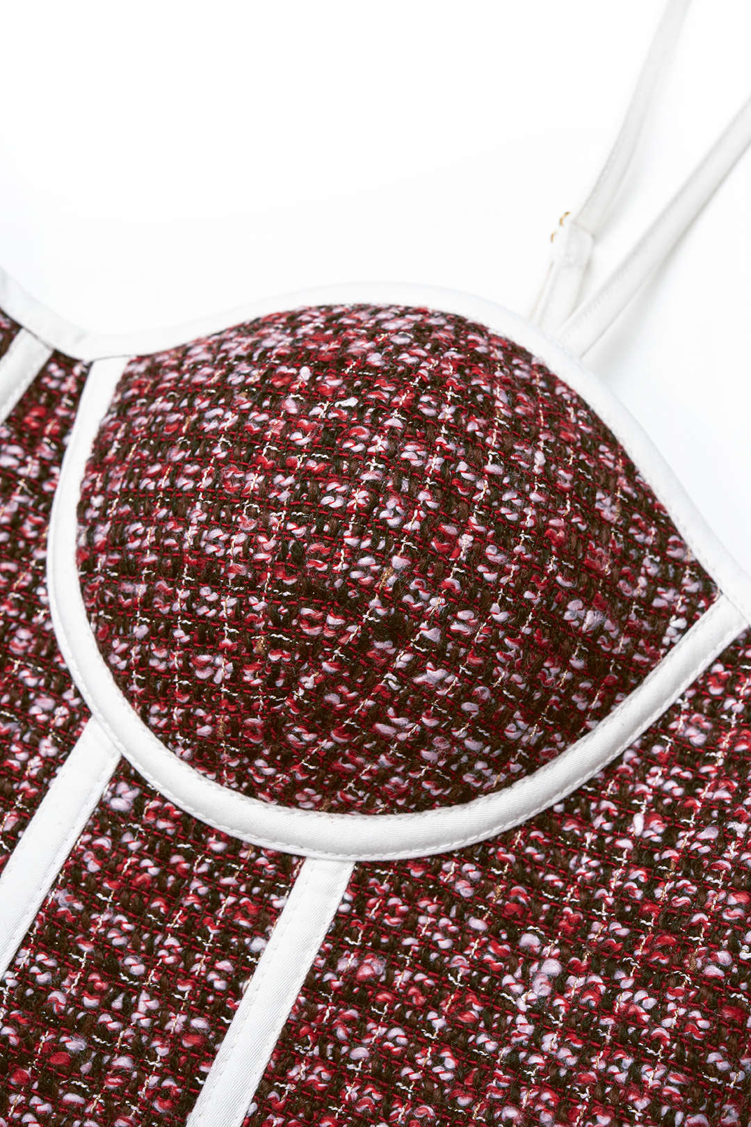 Tweed top met rits
