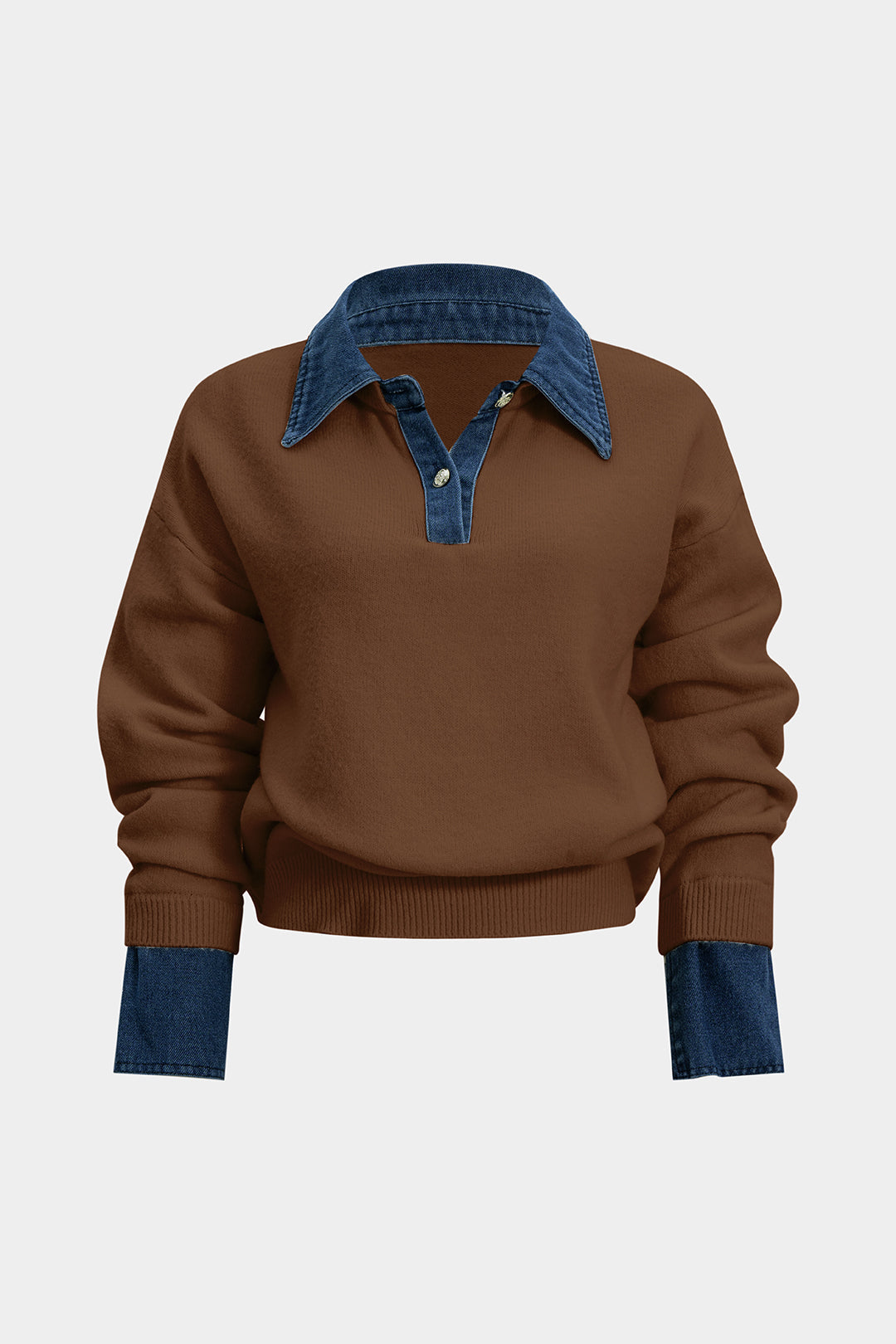 Patchwork top met lange mouwen