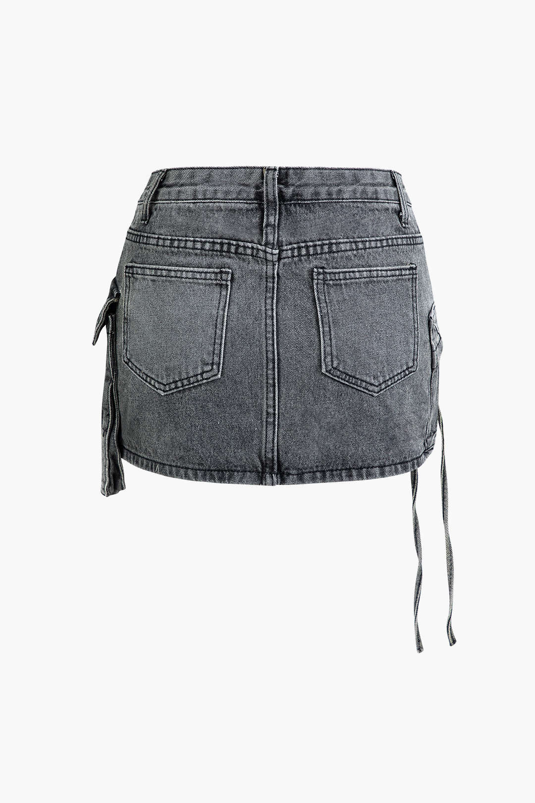 Denim rok met zakken en cargozakken