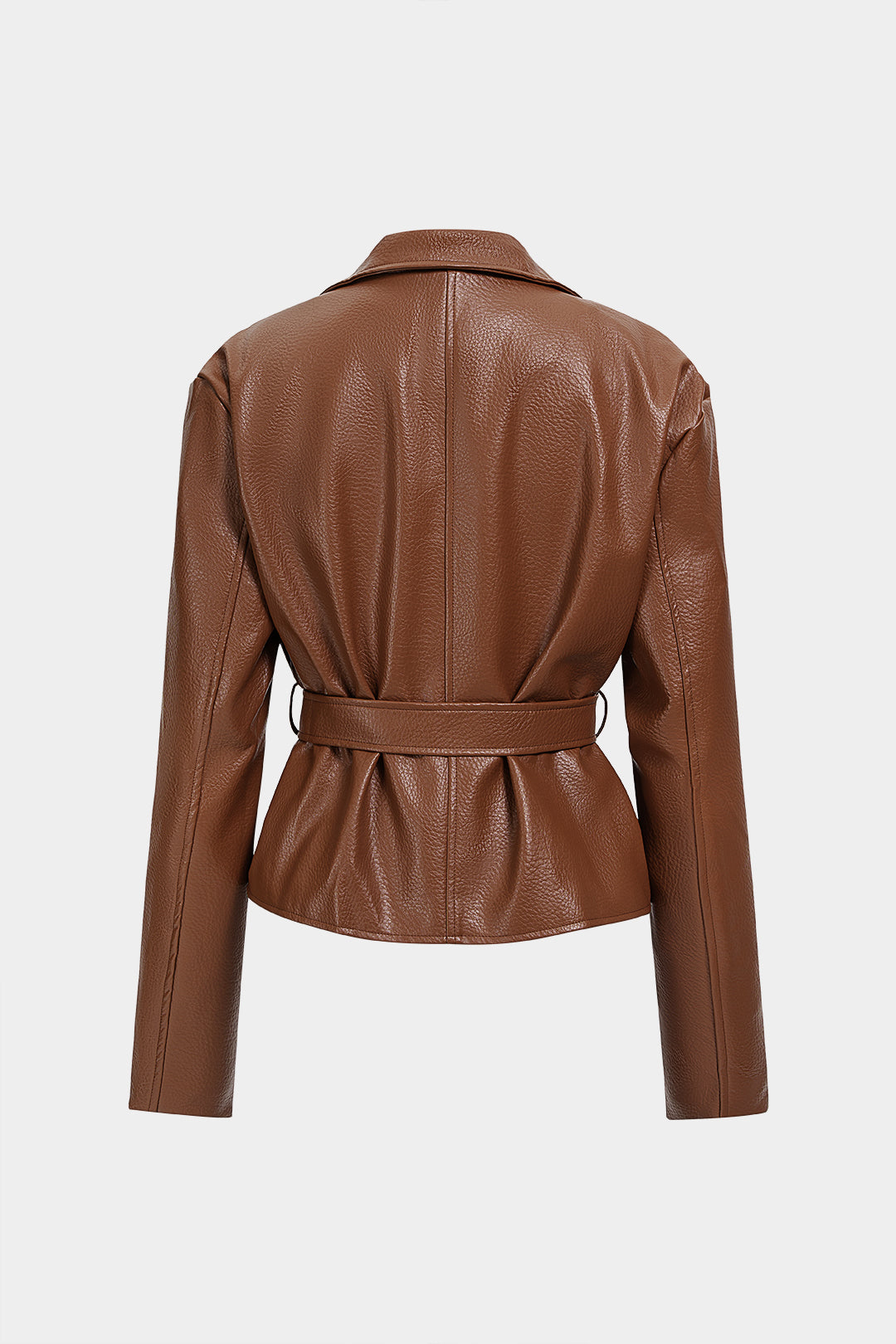 Aurora - Leren-look jasje met strik