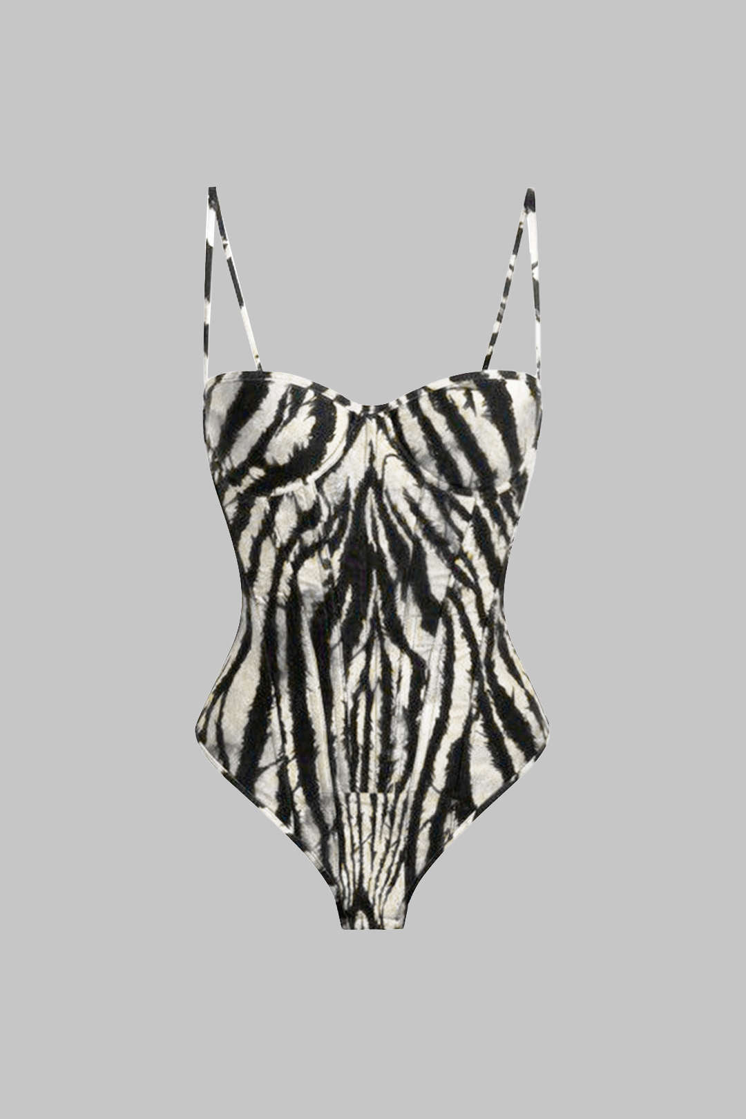 Sterre - Luipaardprint mouwloze body met spaghettibandjes