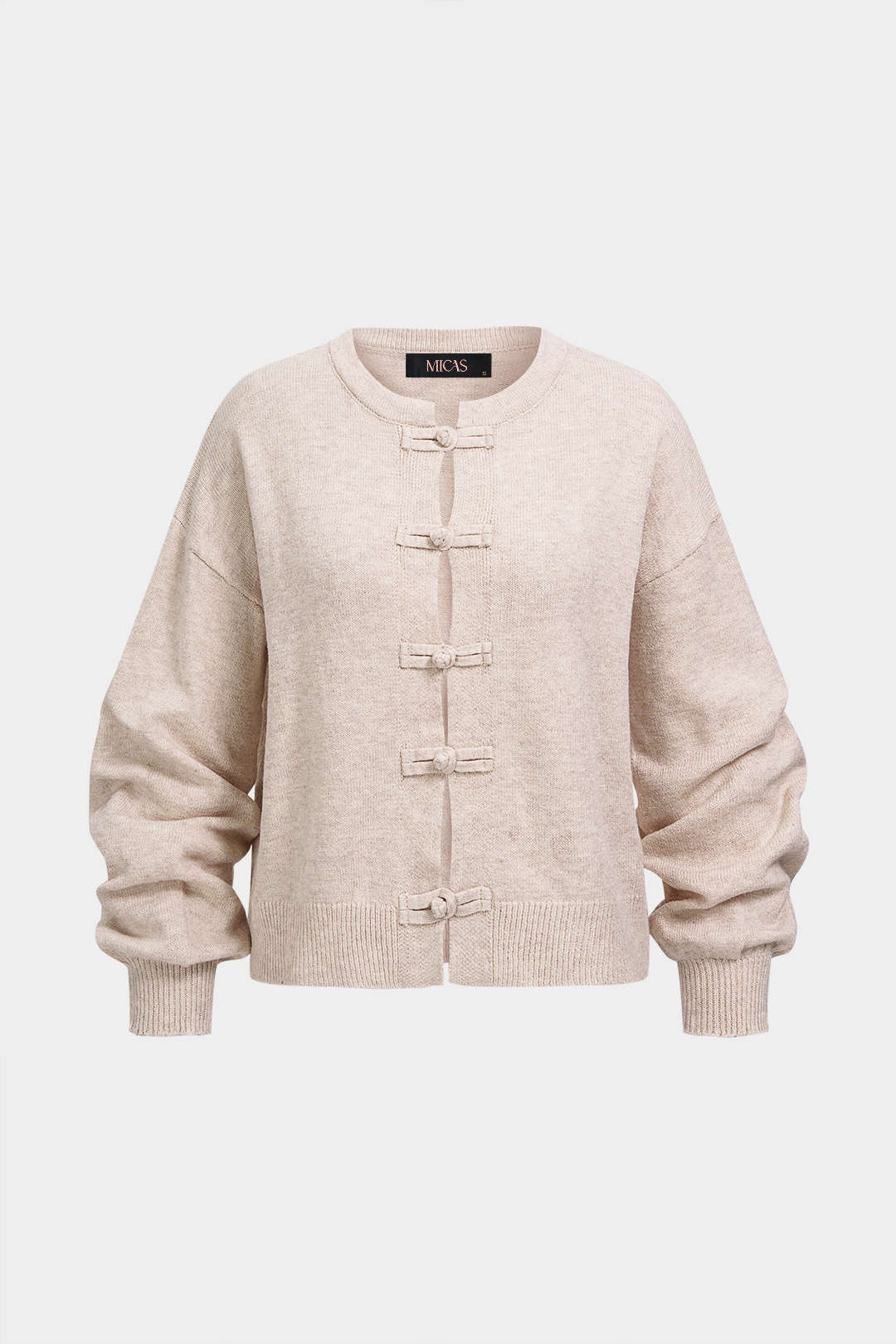 Gebreid vest met ronde hals