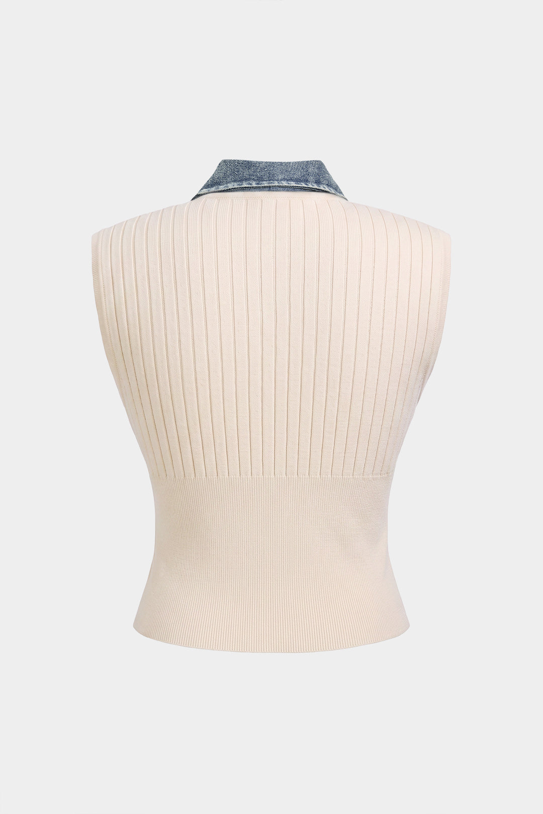 Gebreide patchwork tanktop