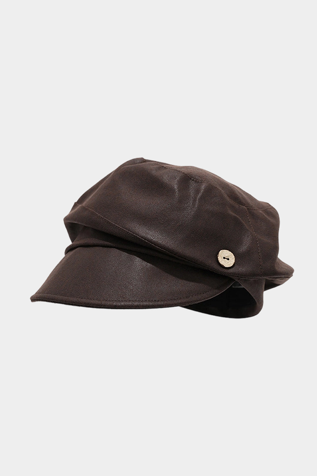 Leren-look baret
