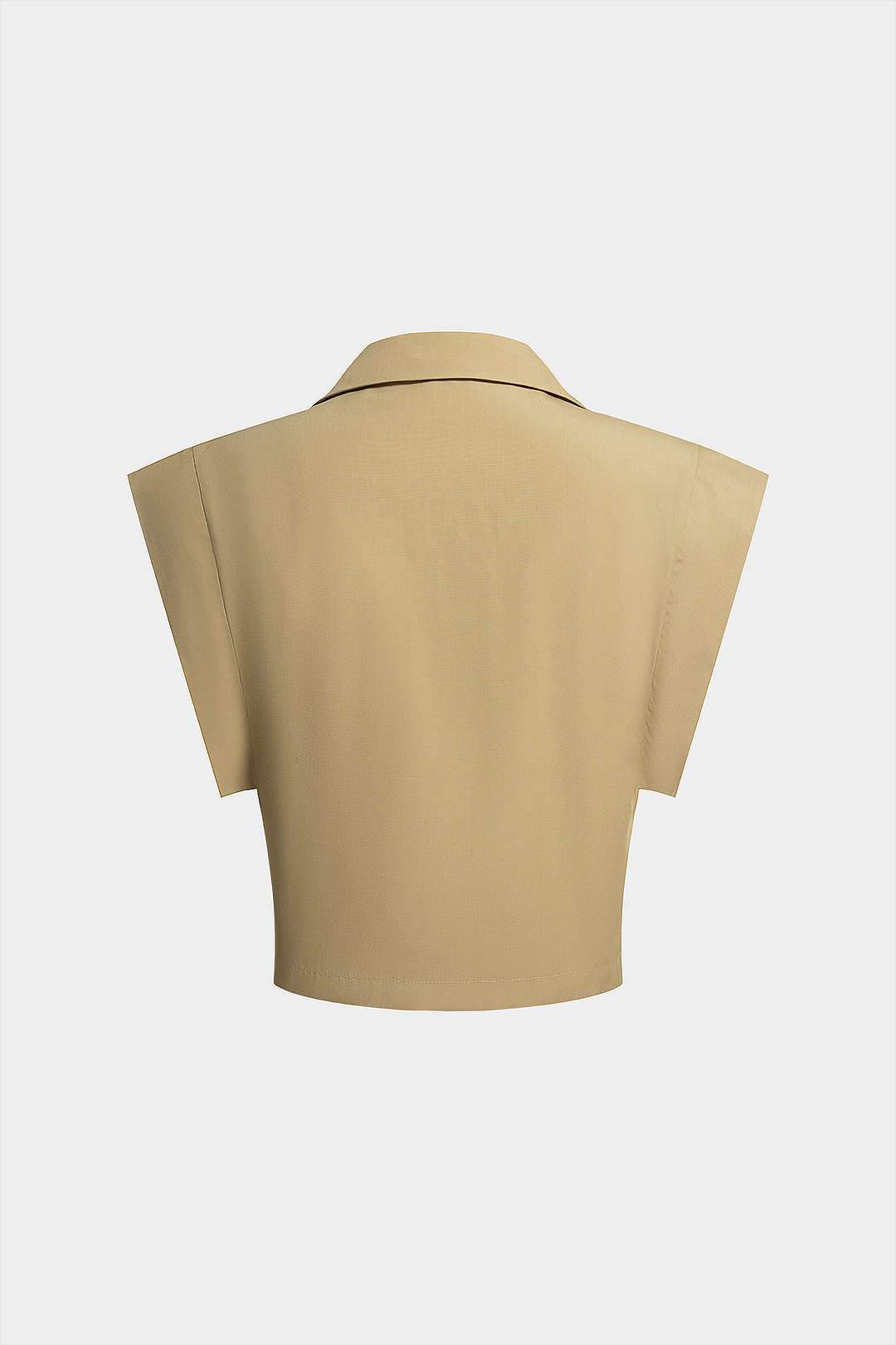 Tanktop met revers, zakken en knoopjes