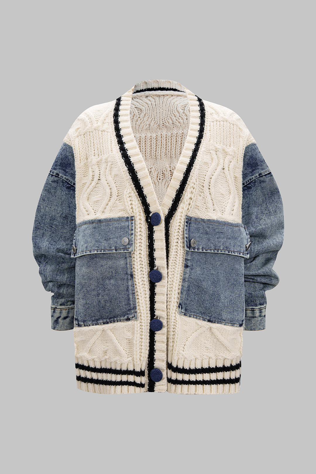 Denim patchwork item