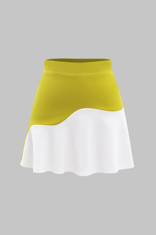 Asymmetrische patchwork rok