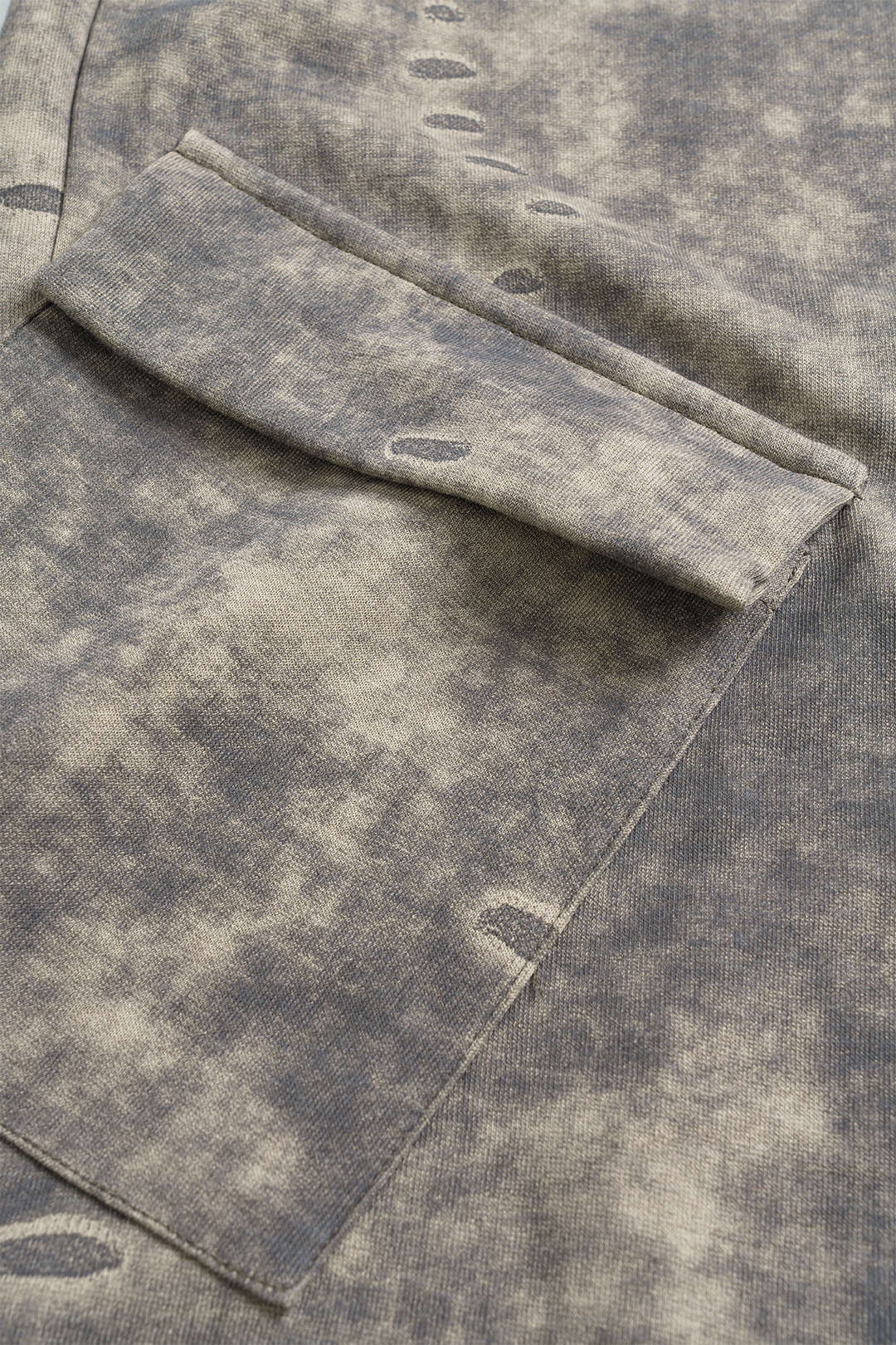 Verwassen short met strik en hoge taille