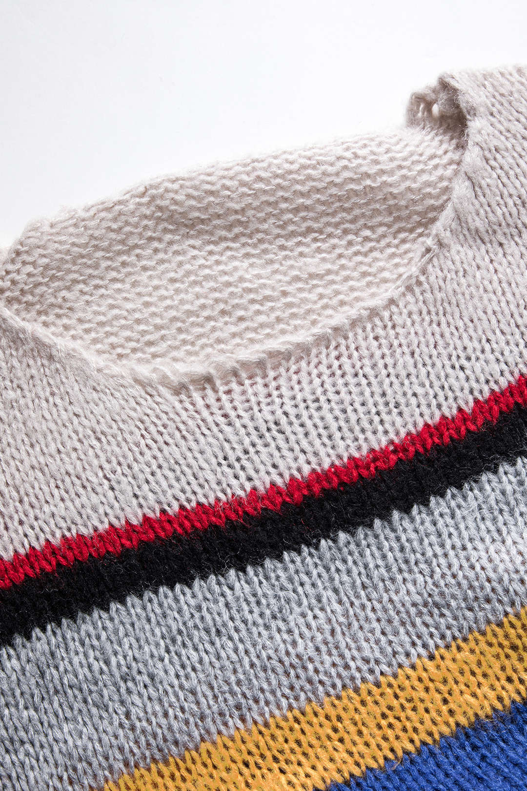 Gebreide colorblock top met lange mouwen