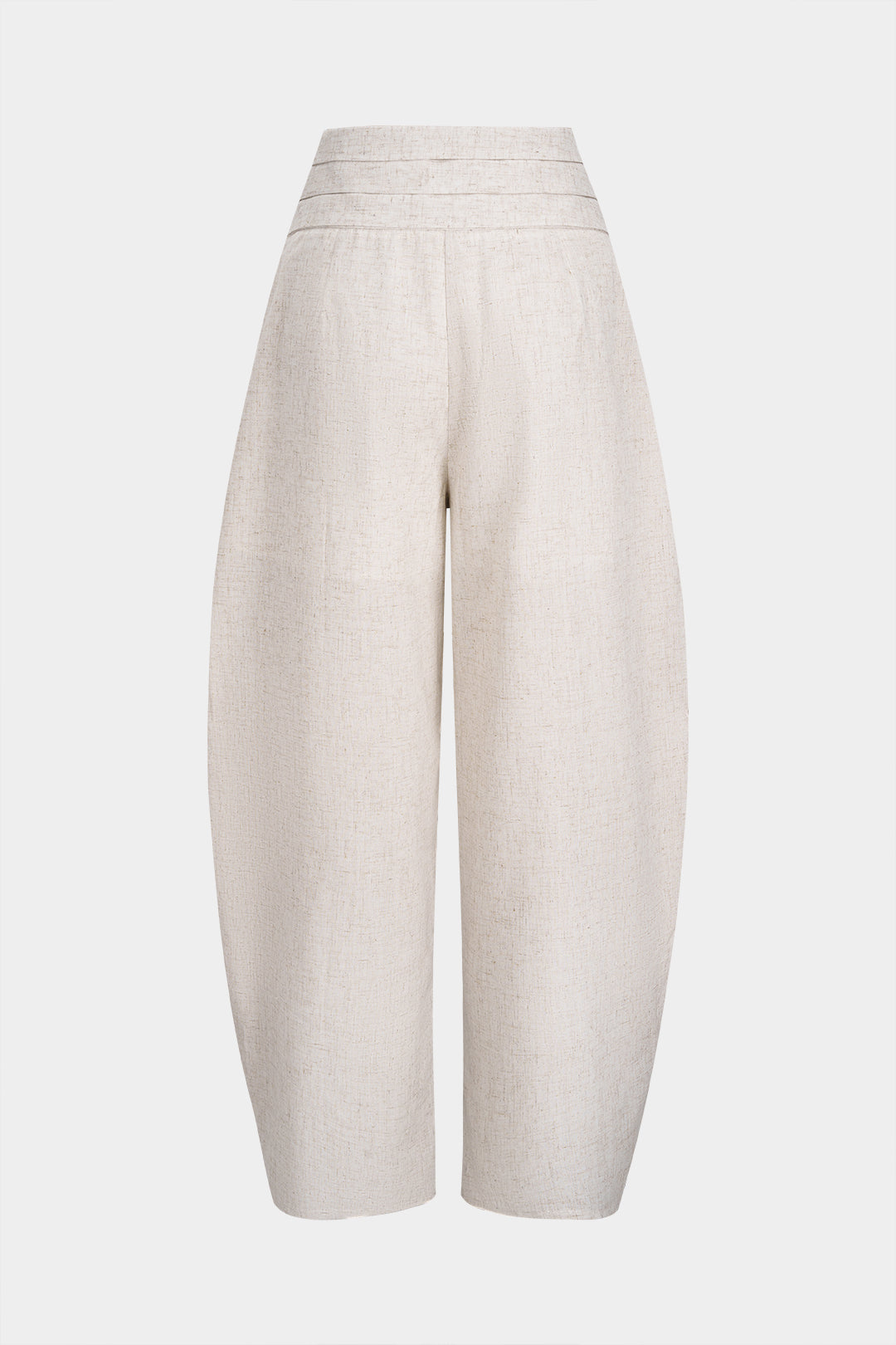 Linnen geplooide broek met hoge taille