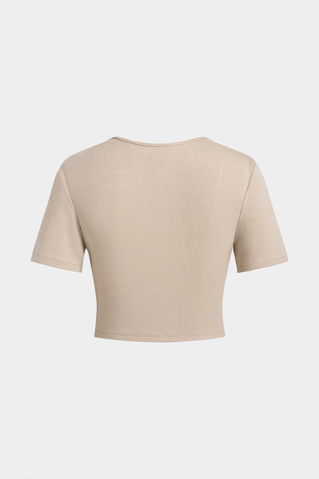 Asymmetrisch T-shirt met ronde hals en uitsnijding