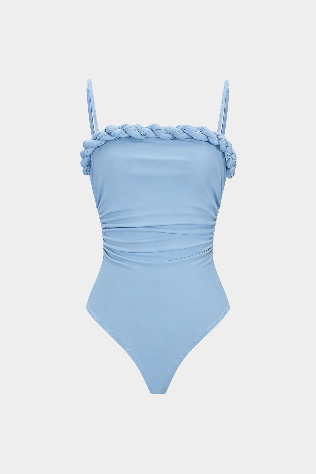 Effen mouwloze body met gedraaid detail en knoopdetail