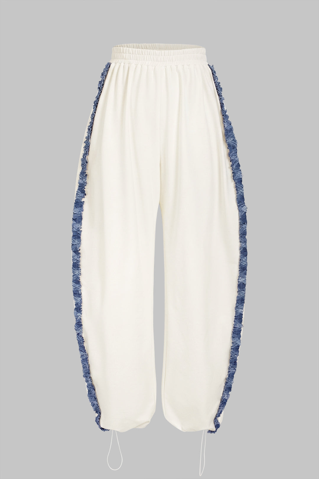 Patchwork denim broek