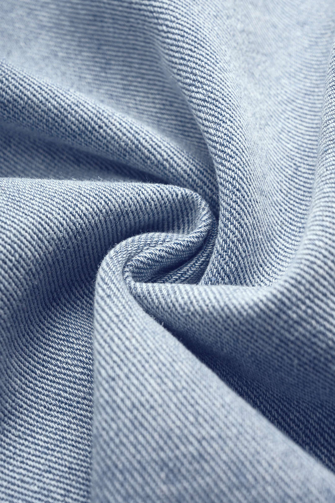 Denim metallic item met knoopjes en ronde hals