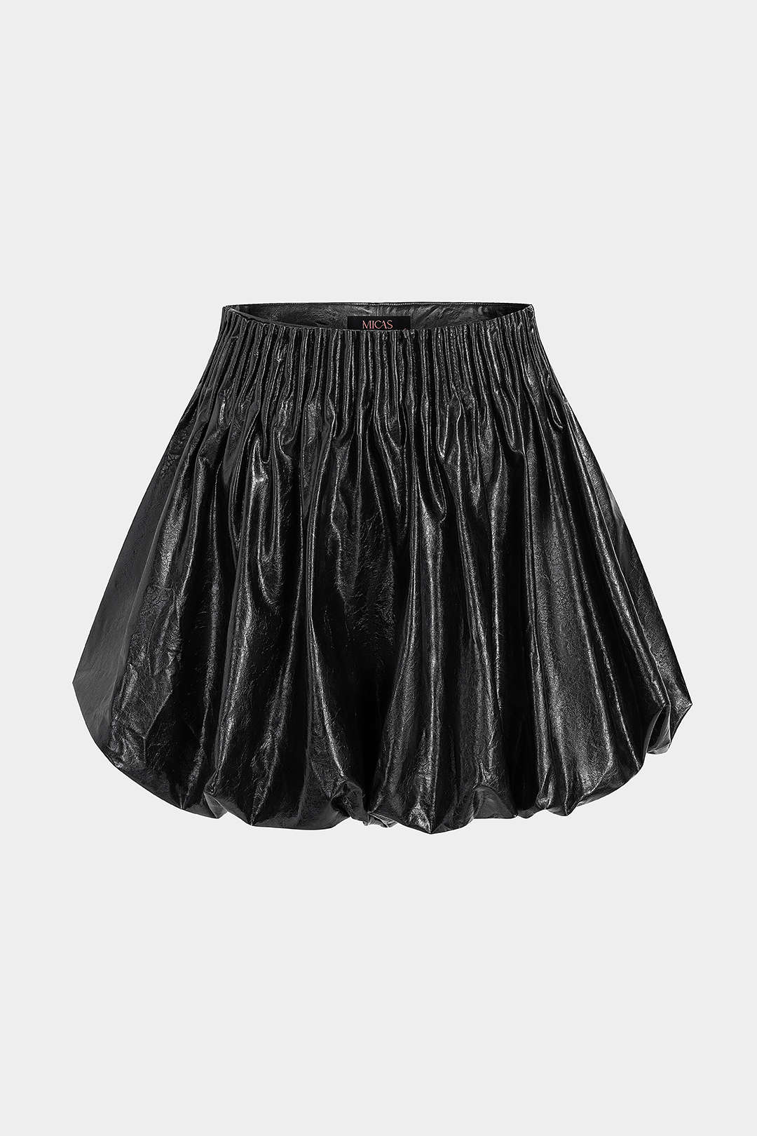 Zara - Leren-look minirok met ruches