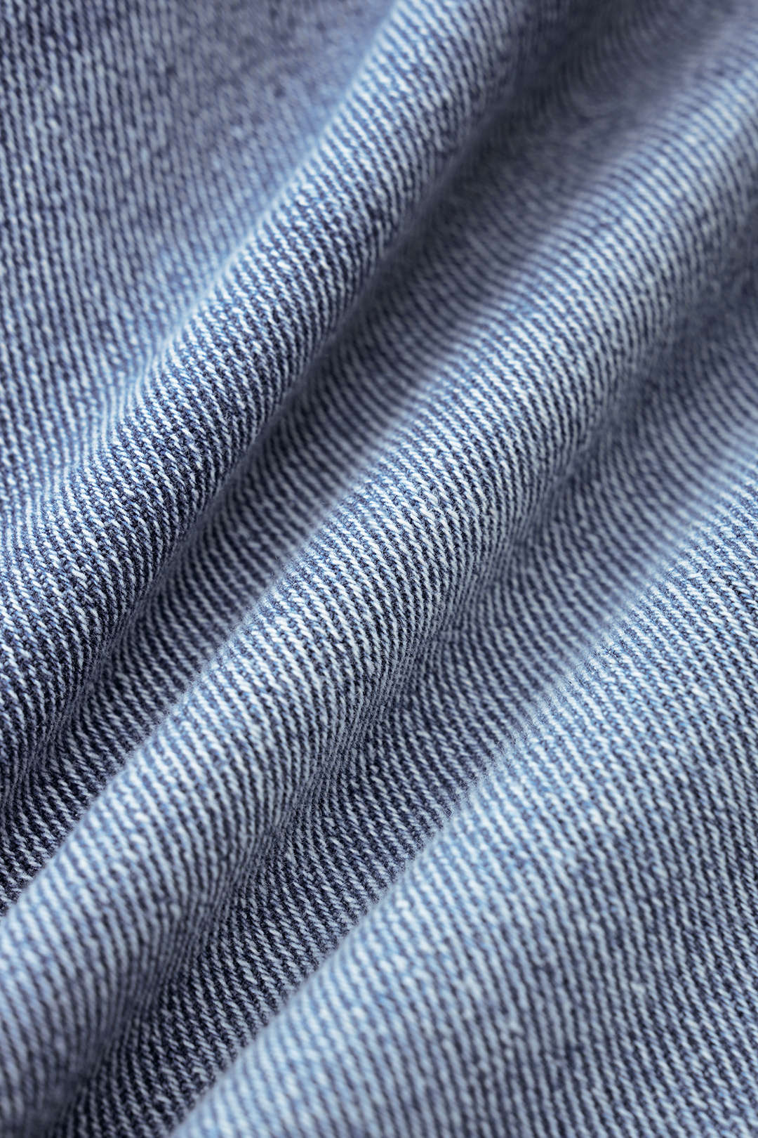 Denim asymmetrische rok met ruches
