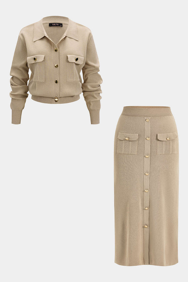 Lyla - Gebreide set met top en rok